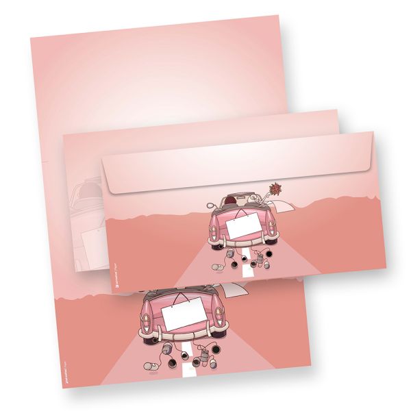 Briefpapier Set Hochzeit (25 Sets inkl. Kuverts)
