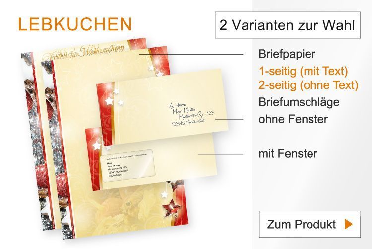 Briefpapier Lebkuchen 2017