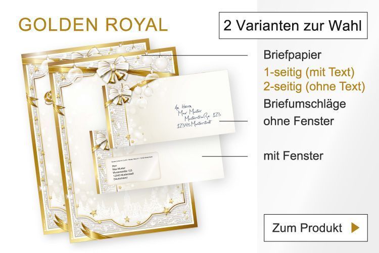 Briefpapier Golden Royal 2017