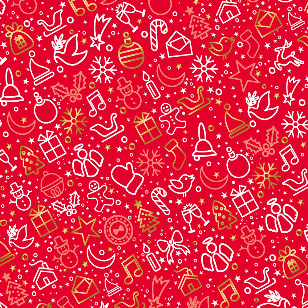 Geschenkpapier Weihnachten Rot 10 Bogen Weihnachtsgeschenkpapier