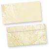 Briefumschläge braun marmoriert (250 Stück o.F.) DIN lang Umschläge Marmor ohne Fenster haftklebend