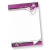 Schreibblöcke DIN A4 liniert lila Herzen (2 Stück) Briefpapier-Block mit Linien