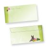 Umschläge DIN lang Osterhase (50 Stück ohne Fenster) Ostern Briefumschläge haftklebend