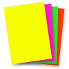 Neonpapier NEON MIX 4 x 15 Blatt = 60 Blatt Gelb Pink Grün Rot, Leuchtpapier Party Deko Bastel Papier