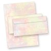 Briefpapier mit Umschlag Pastell 100 Sets beidseitig Briefpapier Set DIN A4 bunt Erwachsene Aquarell vintage farbig