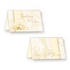 Tischkarten Hochzeit PERLMUTT (80 Stück) hinreissend schöne Platzkarten mit Ringen & Ranken - inkl. Gold-Lackstift zum Beschriften!