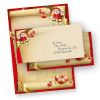 Briefpapier Weihnachten Set Santa Claus (10 Sets ohne Fenster) DIN A4 Weihnachtsbriefpapier mit Umschläge