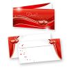 Danksagungskarten Hochzeit Rot Liebe (20 Sets) sehr elegante Dankeskarten für Hochzeit, inkl. Dreieckstaschen für Ihr Hochzeitsbild
