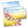 Florentina Briefpapier mit Umschlag Set Blumen 25 Sets Schönes Motivpapier für Erwachsene, Frauen, Mädchen