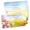 Glückwunschkarten Blumen FLORENTINA (20 Sets) bedruckbar, mit Umschläge, Geburtstagskarten Set