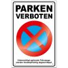 Parkverbotsschild Parken verboten PS04 (1 Stück) inkl. Löcher + Schrauben