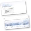 Weiße Weihnacht 1000 Stück Weihnachts-Briefumschläge Din lang mit Fenster Umschläge für Weihnachten selbstklebend haftklebend