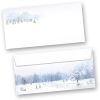 Weiße Weihnacht 250 Stück Weihnachts-Briefumschläge Din lang ohne Fenster Umschläge für Weihnachten selbstklebend haftklebend