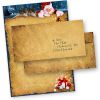 Briefpapier Weihnachten Set Weihnachten NORDPOL EXPRESS (25 Sets ohne Fenster) DIN A4 90g Weihnachtsbriefpapier mit Umschläge