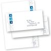 Blue Modern Art 10 Sets Weihnachtsbriefpapier mit Umschläge ohne Fenster, für Geschäftskunden