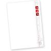 Red Modern Art 1000 Blatt Weihnachtsbriefpapier geschäftlich für Firmen