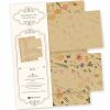 Flora Natura Briefpapier mit Umschlag Set Vintage Blumen 100 Sets DIN A4 beidseitig floral Natur nachhaltig für Frauen Erwachsene Brief Set