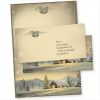 Glöcknerhütte 100 Sets Weihnachtsbriefpapier mit Umschlag ohne Fenster, Briefpapier Weihnachten A4
