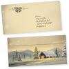 Glöcknerhütte 250 Weihnachts-Briefumschläge Din lang ohne Fenster Umschläge für Weihnachten selbstklebend haftklebend