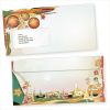 Art Deco 50 Weihnachts-Briefumschläge Din lang mit Fenster Umschläge für Weihnachten selbstklebend haftklebend