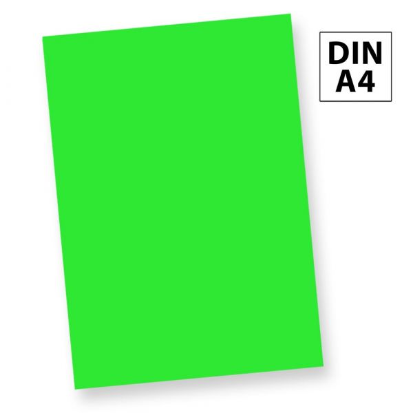 Neonpapier NEON Grün 250 Blatt DIN A4 80 g/qm farbiges Briefpapier, Leuchtpapier