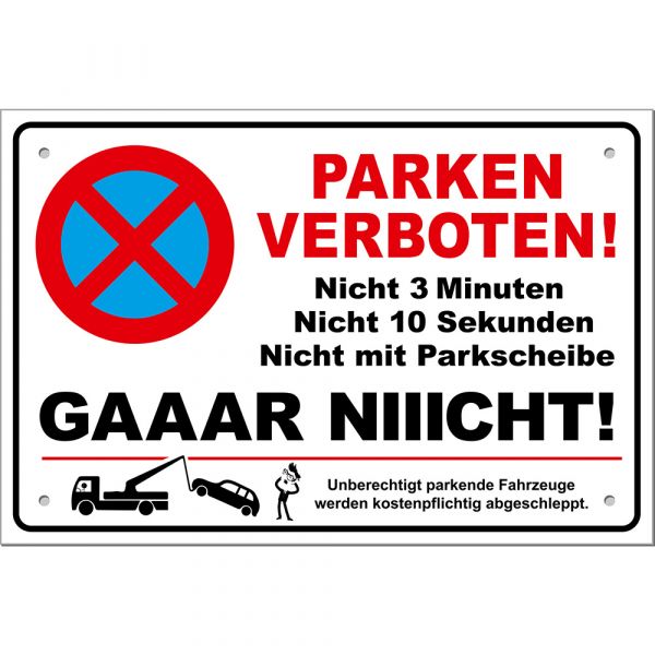 Privatparkplatz Schild Parken Verboten Achtung Spruch Lustig