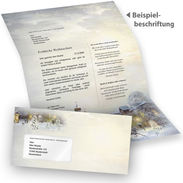 Weihnachtsbriefpapier Winter Aquarell Briefpapier Fur Weihnachten Geschaftlich Ebay