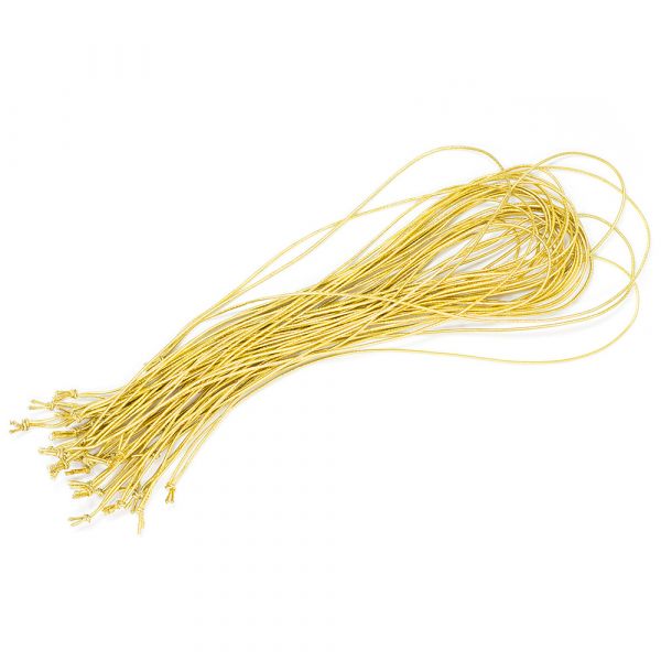 500 Gummibänder elastisch Gold für Klappkarten Schmuckbänder für DIN lang