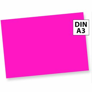 Neonpapier NEON PINK (50 Blatt) DIN A3 80 g/qm farbiges Briefpapier, Leuchtpapier