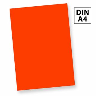Neonpapier NEON Rot (50 Blatt) DIN A4, 80 g/qm farbiges Briefpapier, Leuchtpapier