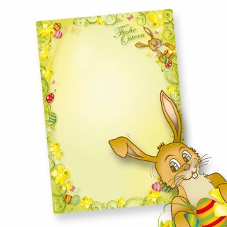 Briefpapier Ostern mit Hase 1-seitig (50 Stück) DIN A4