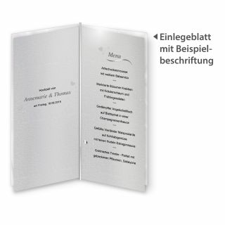 Blätter für Menü Silber (10 Blatt) nur Einlegeblätter zum Nachbestellen