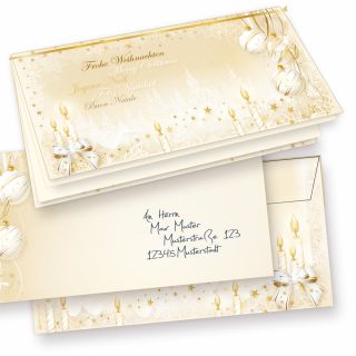EDITION Märchenhafte Weihnachtskarten (10 Sets) mit mehrsprachigem Weihnachtsgruß - Set mit Umschlag
