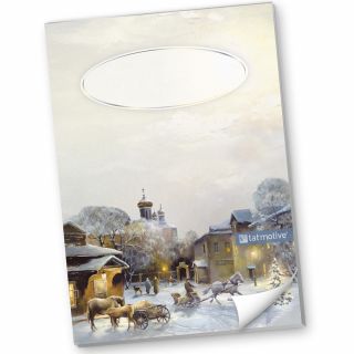 Schreibblock Weihnachten DIN A4 liniert Winter Aquarell (2 Blöcke) Weihnachtsbriefpapier Block mit Linien