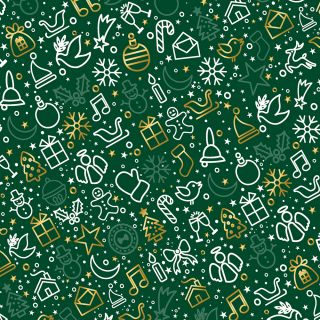 Geschenkpapier Weihnachten Grün 10 Bogen Weihnachtspapier Bogen DIN A2 (gefalzt geliefert auf DIN A4)