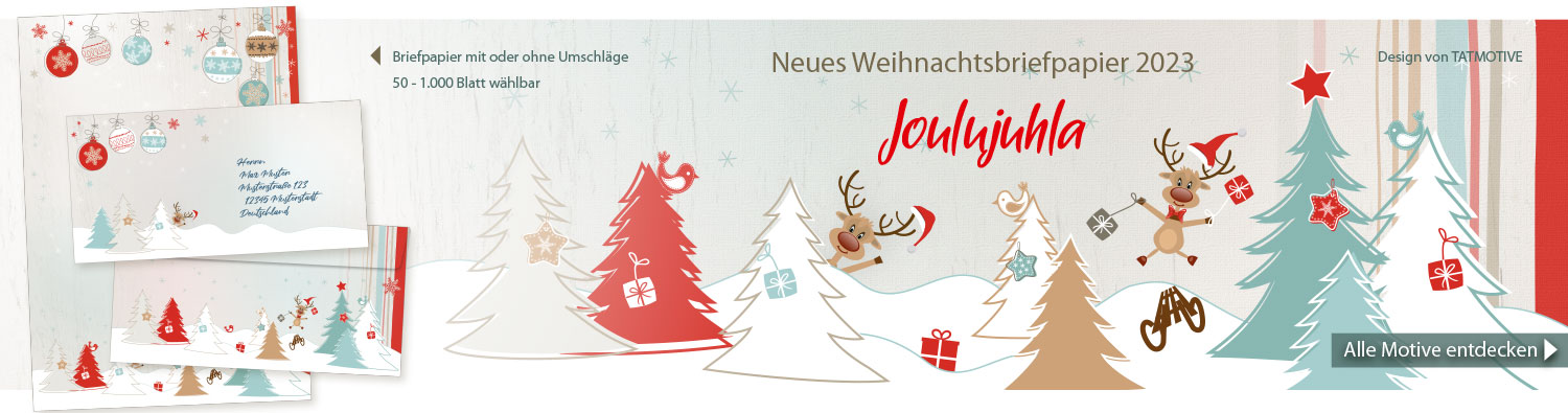 Weihnachtsbriefpapiere 2023 von Tatmotive