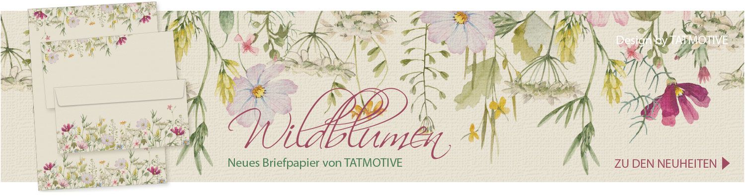 Briefpapier Wildblumen Set