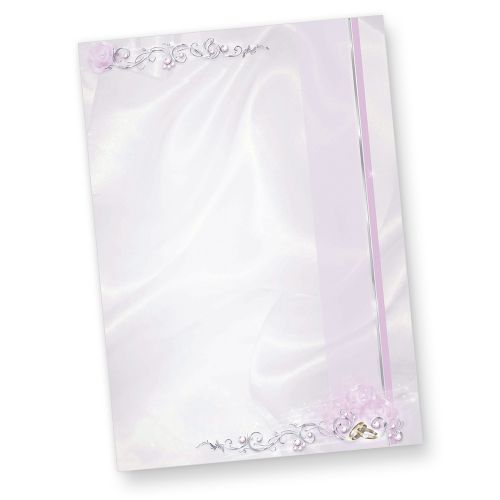 Hochzeit Briefpapier Silbergrau 50 Stuck Motivpapier A4 Ebay
