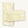 Einladungskarten Marmor (10 Sets) ohne Text selbst bedruckbar, mit Einlegeblätter + Goldbänder, für Geburtstag, Hochzeit uvm.