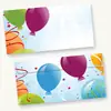 Briefumschläge Party (50 Stück) bunte Luftballons für Einladungskarten, Glückwunschkarten, Geburtstag