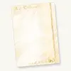 Briefpapier Hochzeit creme (50 Stück) beidseitig bedrucktes A4 Schreib-Papier, z.B. für Einladungen , Kirchen-Hefte, Hochzeits-Zeitung