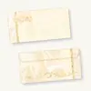 Briefumschläge creme (50 Stück) Elegante DIN lang Kuverts Umschläge für Einladungen Hochzeit