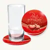 Bierdeckel Liebe (32 Stück) Rot mit Herzen, Untersetzer für Feier, Geburtstag, Hochzeit