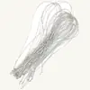 50 Gummibänder Silber elastisch für Einladungskarten Klappkarten Bänder