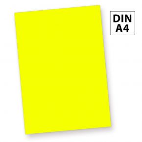 Neonpapier NEON Gelb (50 Blatt) DIN A4, 80 g/qm farbiges Briefpapier, Leuchtpapier