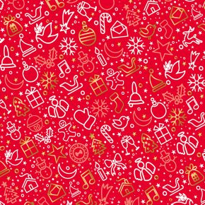 Geschenkpapier Weihnachten Rot 10 Bogen Weihnachtspapier Bogen DIN A2 (gefalzt geliefert auf DIN A4)