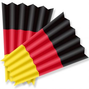 Klatschpappen - Fan-Klatsche - Klatschfächer Deutschland -10 Stück