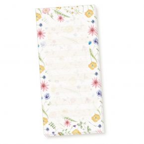 Notizblock Flora-Bianca liniert (4 Stück) Notizzettel Blumen mit feiner Lineatur
