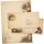 Natalis Antique 10 Sets Weihnachtsbriefpapier mit Umschlag oFVintage Briefpapier Weihnachten A4 inkl. Briefumschläge ohne Fenster, haftklebend