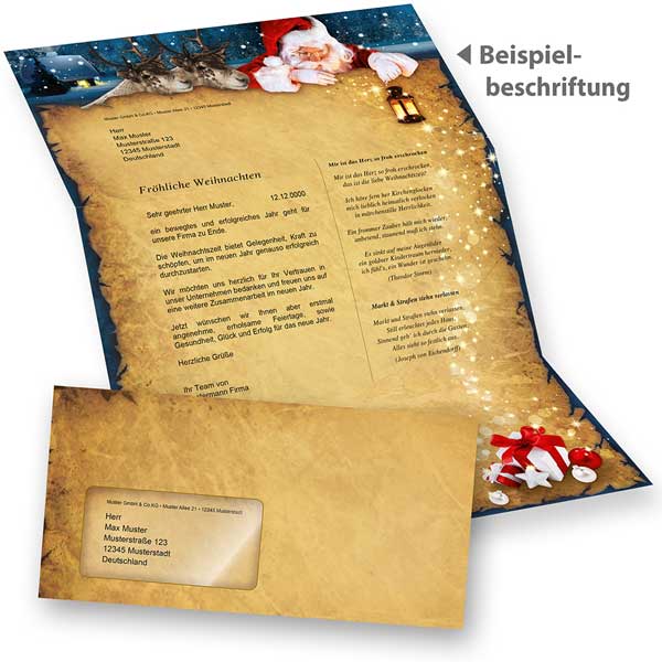 Weihnachtsbriefpapier Mit Tatmotive Briefpapier Erstellen